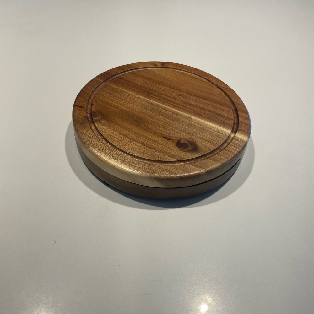 Wooden cheese board set
